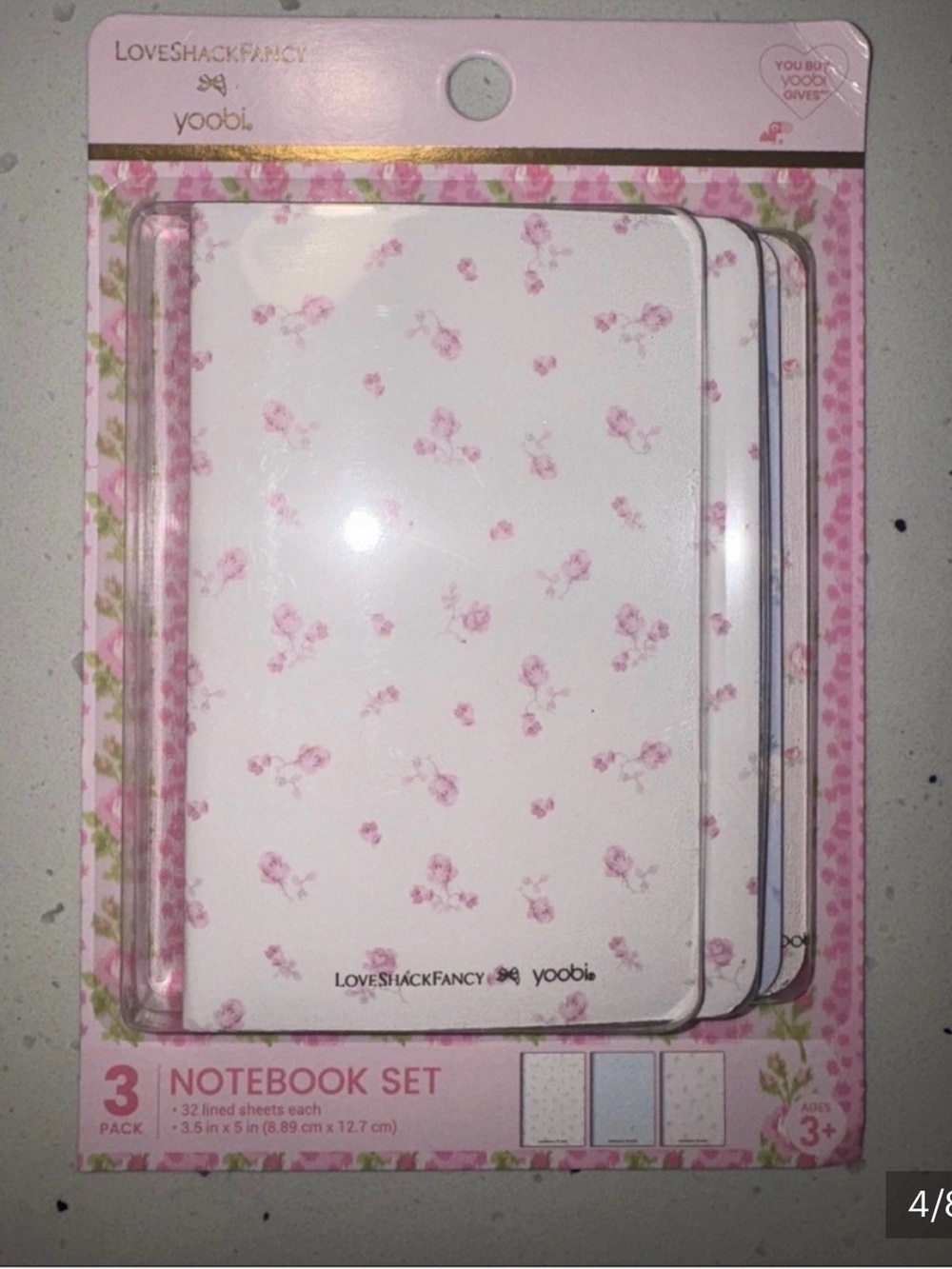 LoveShackFancy Pink Floral Notebook Set